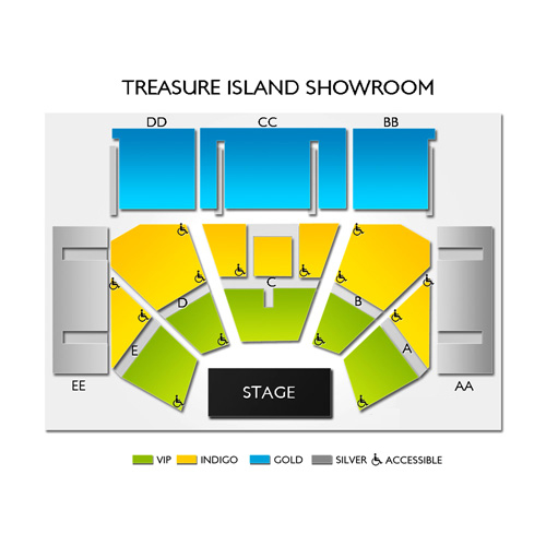 Treasure Island Resort and Casino - Welch 2019 Seating Chart