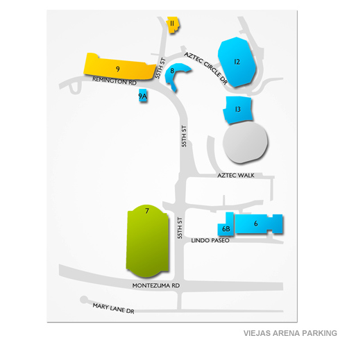 Viejas Arena Parking Venue Map