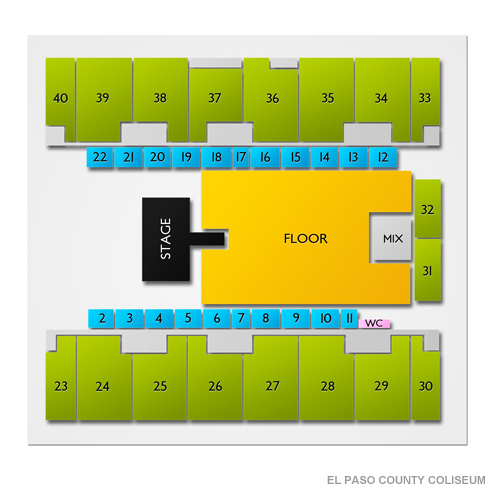 El Paso County Coliseum Venue Map