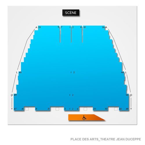 Place Des Arts - Theatre Jean Duceppe Venue Map