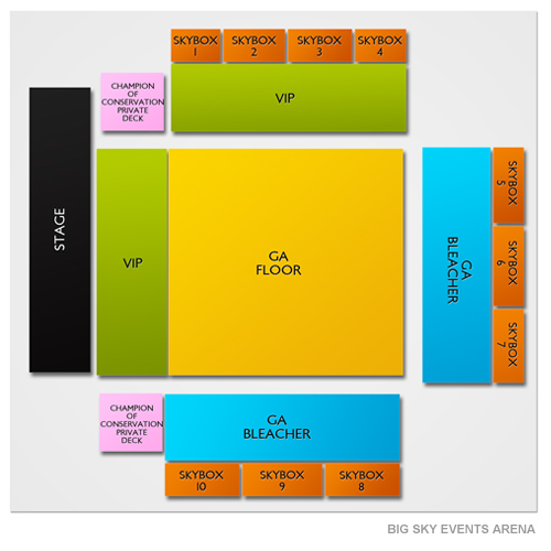 Big Sky Events Arena Venue Map