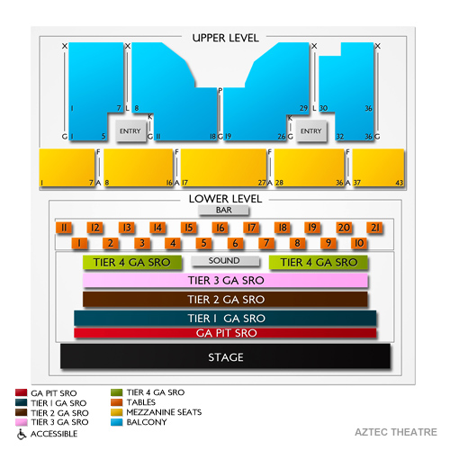 Seating Chart Aztec Theater