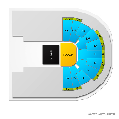Sames Auto Arena Venue Map