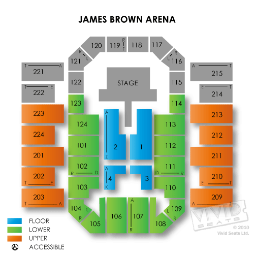 James Brown Arena Tickets James Brown Arena Information James Brown Arena Seating Chart