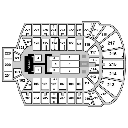 Blue Cross Arena Venue Map