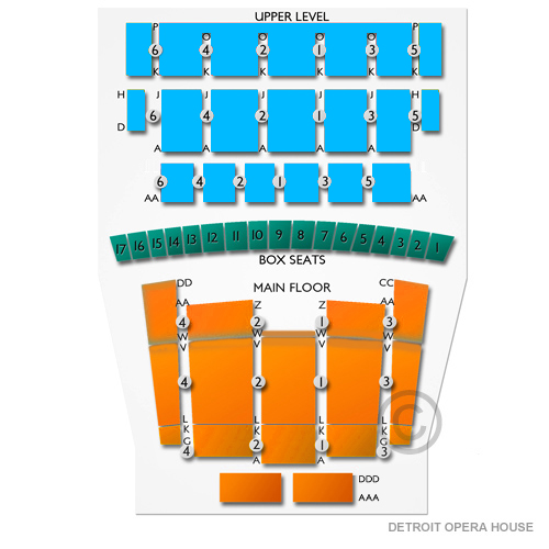 Opera House Seating Chart In Detroit Mi