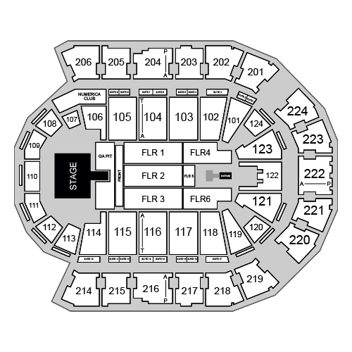 Spokane Arena Venue Map