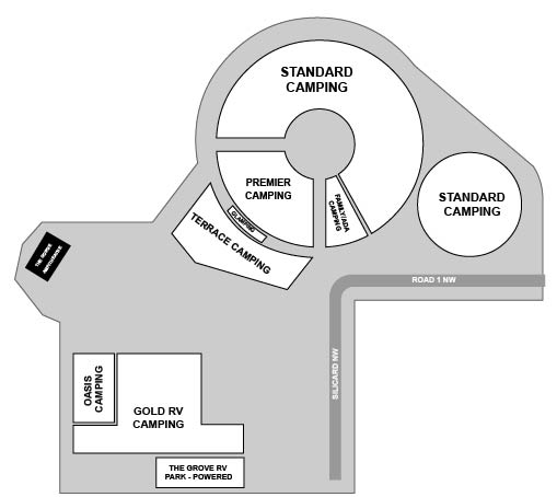 Gorge Amphitheatre Camping Venue Map