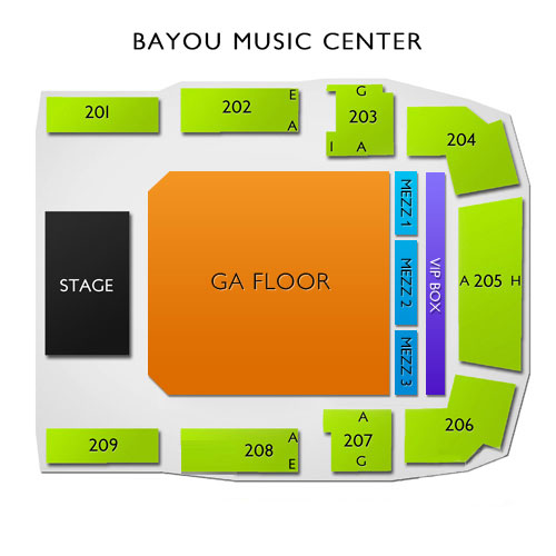 Bayou Music Center Houston Seating Chart