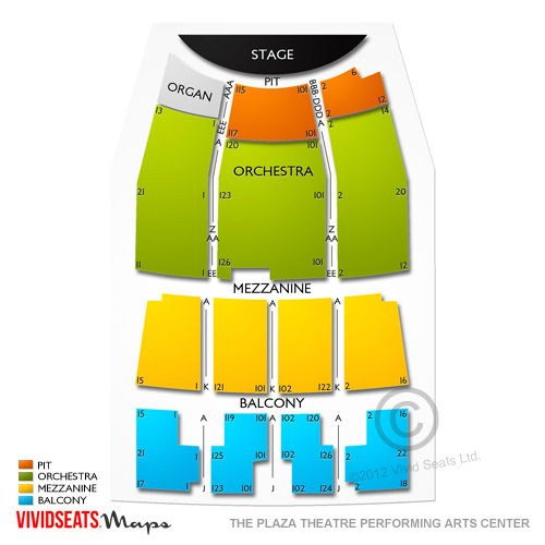 The Plaza Theatre Performing Arts Center Seating Chart Vivid Seats