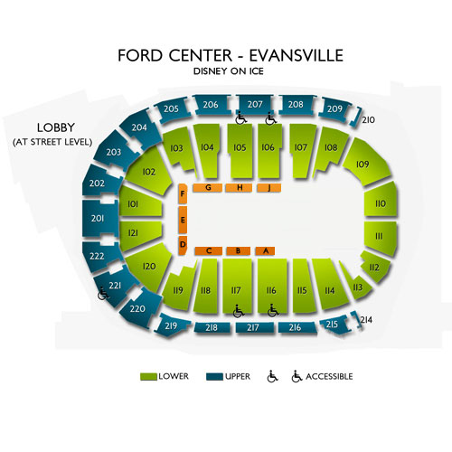 Ford Center Evansville Seating Chart With Rows