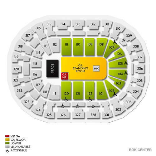 The Joint Seating Chart Tulsa Ok