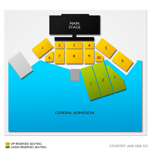 Country Jam USA - CO Venue Map