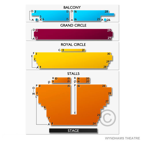 Wyndhams Theatre Venue Map