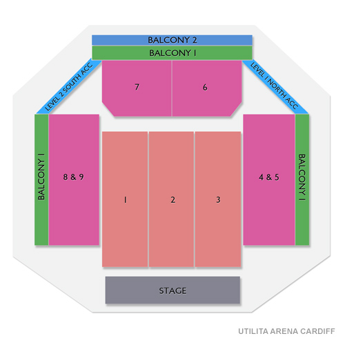 Utilita Arena Cardiff Venue Map
