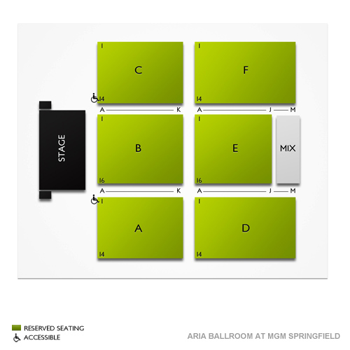 Aria Ballroom - MGM Springfield Venue Map