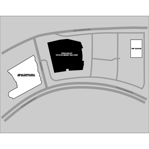 Pavilion at Toyota Music Factory Parking Venue Map