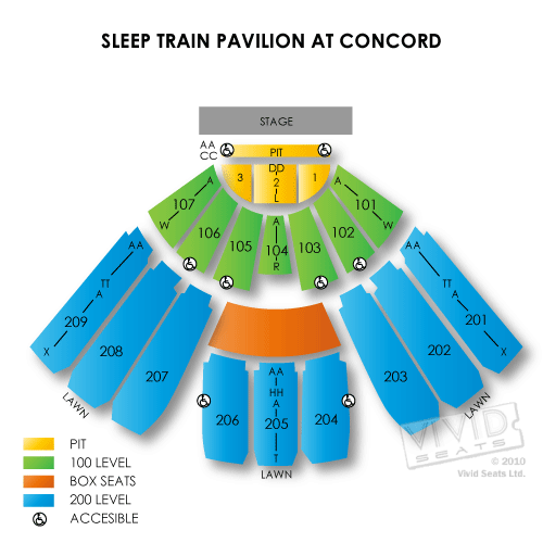 Concord Pavilion Map