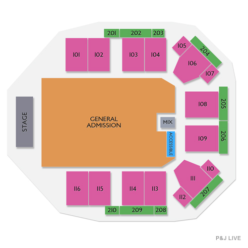P&J Live Aberdeen Venue Map