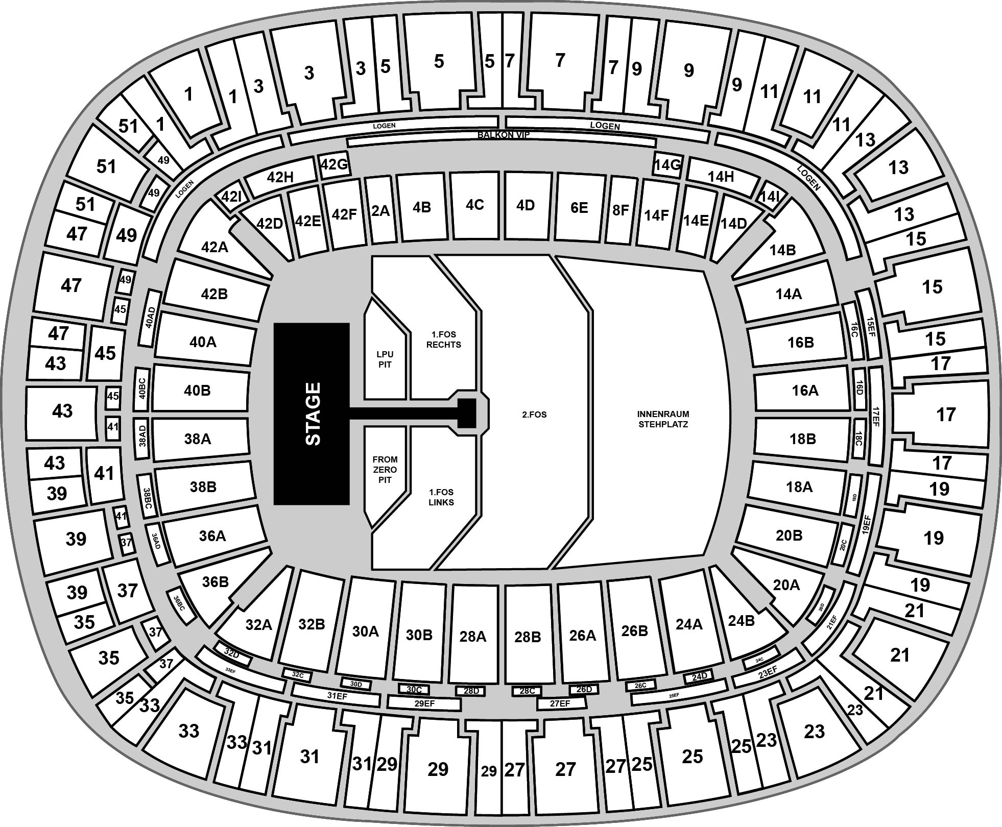 Deutsche Bank Park Venue Map