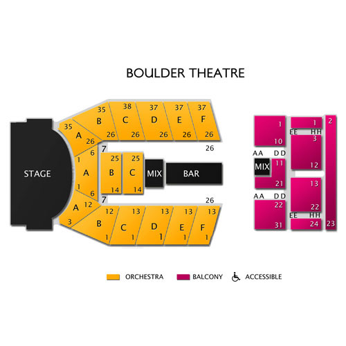 Boulder Dinner Theater Seating Chart