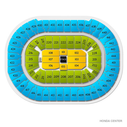 Honda Center Venue Map