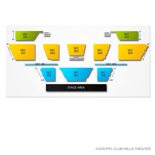 Country Club Hills Theater Venue Map