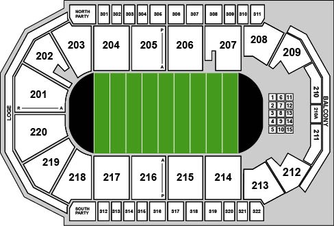 Findlay Toyota Center Venue Map