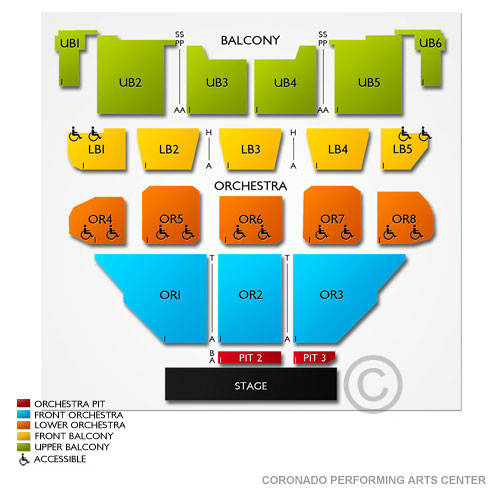 Coronado Performing Arts Center Seating Chart