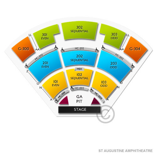 St Augustine Amphitheatre Venue Map