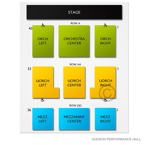 Hudson Performance Hall Seating Chart