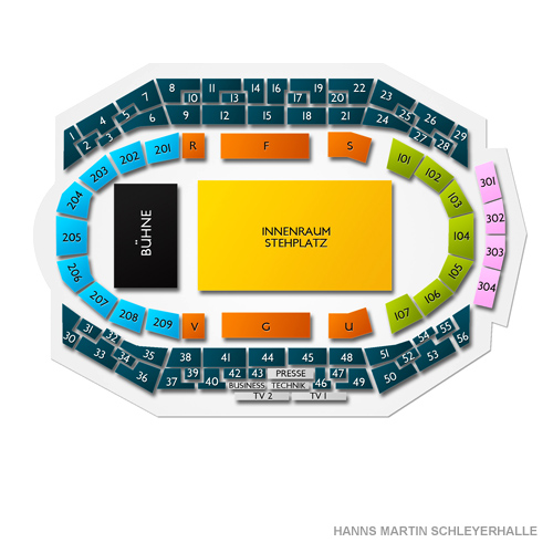 Hanns Martin Schleyer-Halle Venue Map