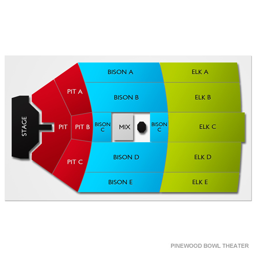 Pinewood Bowl Theater Venue Map