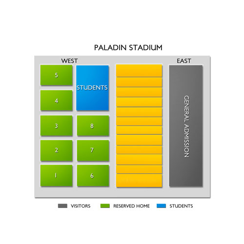 Paladin Stadium Venue Map