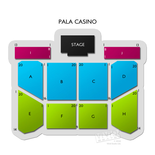 pala casino seating chart at event center