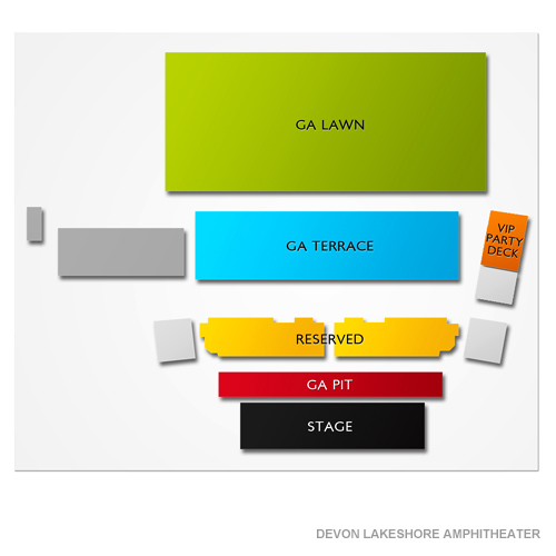 Devon Lakeshore Amphitheater Venue Map