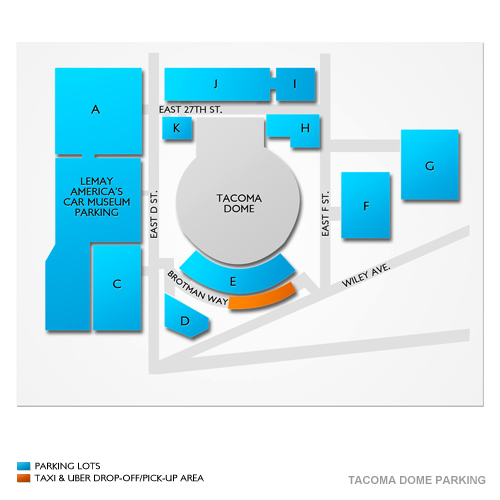 Tacoma Dome Parking Venue Map