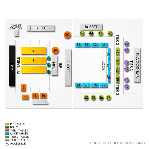 House Of Blues Gospel Brunch Seating Chart