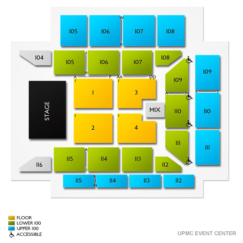 UPMC Events Center 2019 Seating Chart