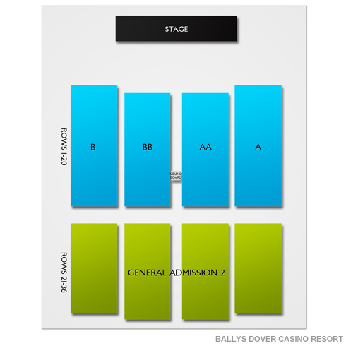 Bally's Dover Casino Resort Venue Map