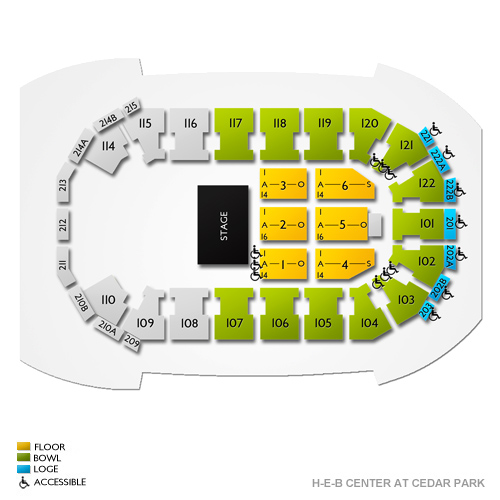 HEB Center at Cedar Park Venue Map