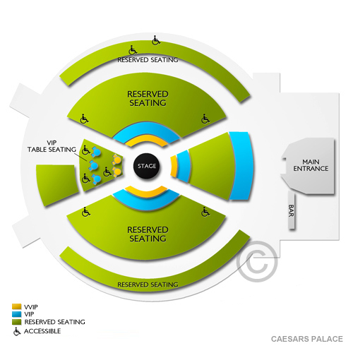 Caesars Palace Spiegeltent Seating Chart