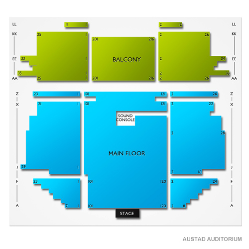 Austad Auditorium Seating Chart