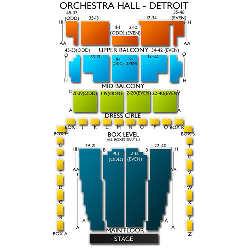 Detroit Symphony Orchestra Seating Chart
