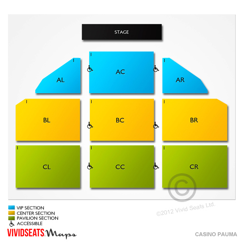pala casino seating chart for event