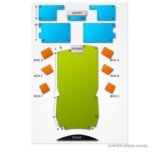 Sumter Opera House Seating Chart - Seating Map Newberry Opera House.