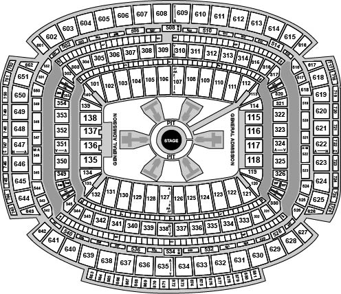 NRG Stadium Venue Map