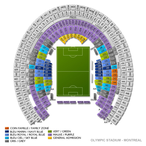 Montreal Impact Stadium Seating Chart