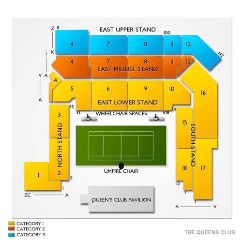 The Queens Club Venue Map