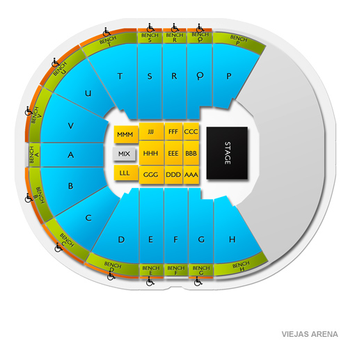 viejas casino concert seating chart